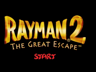 Rayman 2 The Great Escape title screen for Nintendo 64